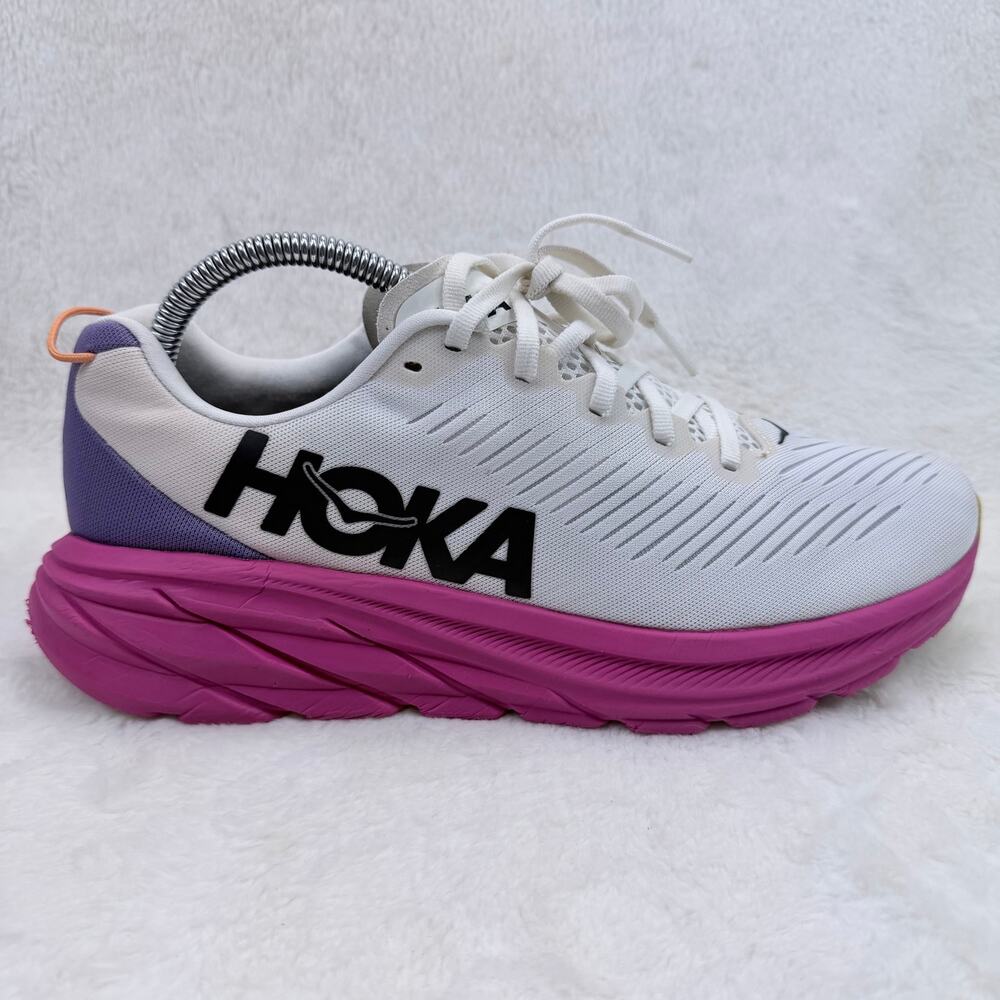 HOKA Rincon 3 Womens Running Shoes Blanc De Blanc Eggnog Size 9 Lightweight